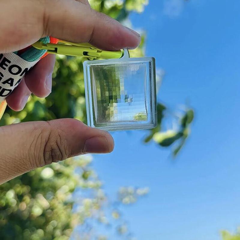 1Pc Blank Acrylic Pixel Filter Keychain Clear Frame Keyring Couple Anniversary Graduation Bag Pendant Diy Accessories