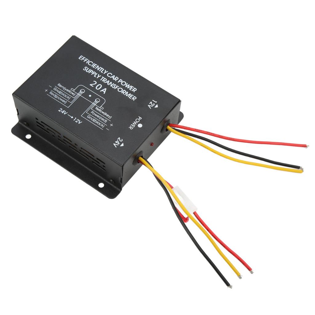 24V To 12V Converter Short Circuit Protection Professional Environmental Car Voltage Reducer20A