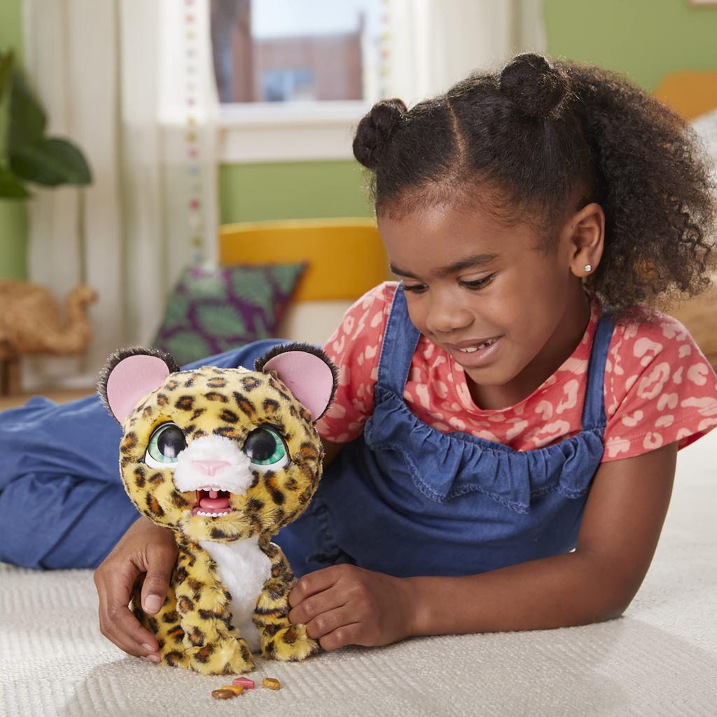 Hasbro FurReal Любящий лакомства леопард Рори Аниматронная плюшевая электронная питомец с более чем 40 звуками и реакциями, для детей от 4 лет и старше (F4394) аутентичный