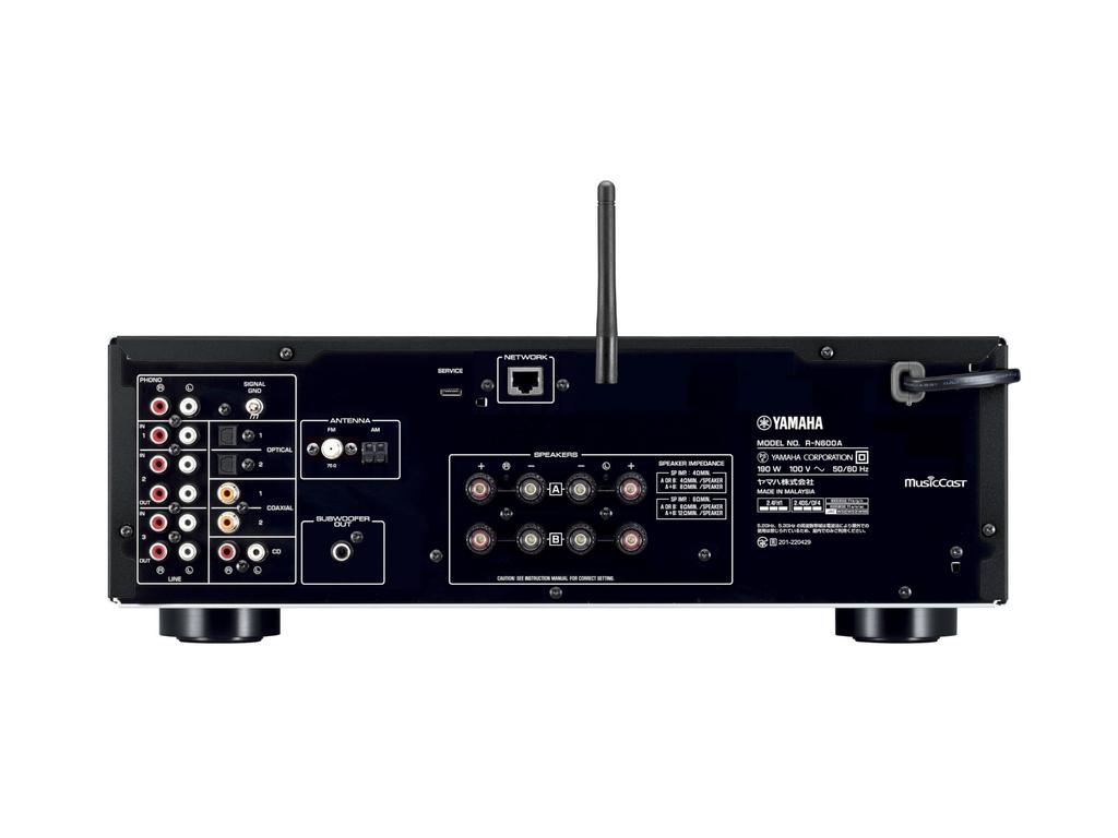 Yamaha Network Receiver Sound Source Compatible Silver R-N600A High-Resolution Compatible/Wide FM/AM Tuner/Wi-Fi/Bluetooth Transmission/Reception
