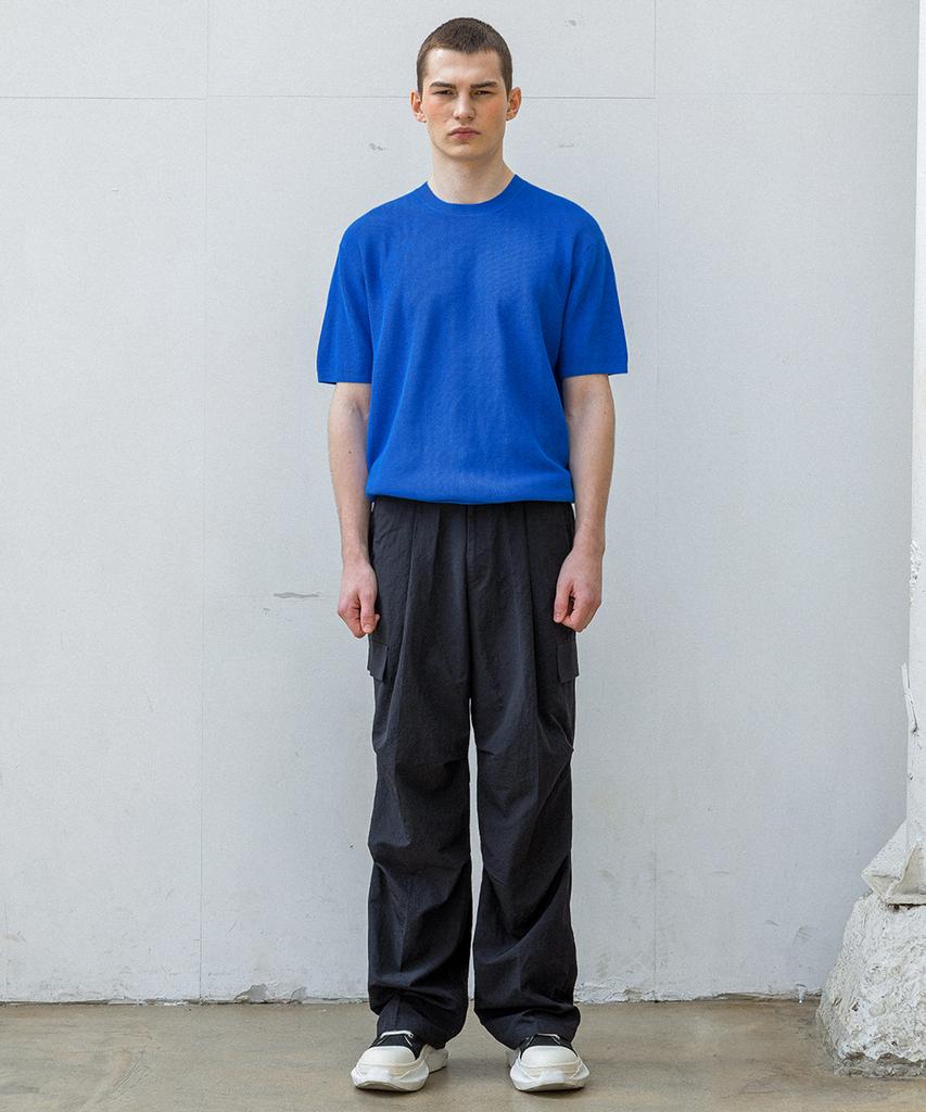 AGENT PEEK Agp Cool Round Half Knit Blue