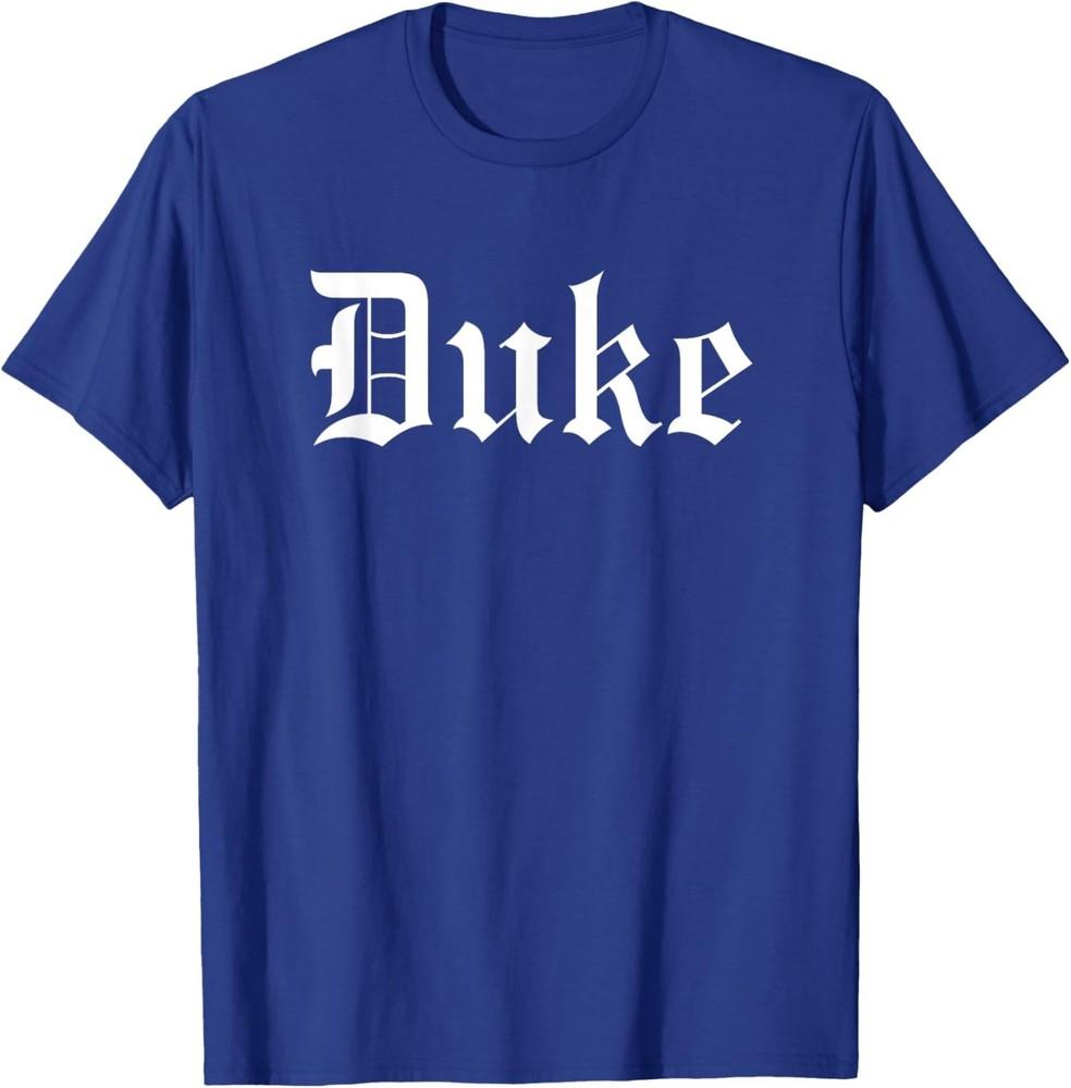 Duke Unisex Classic Fit Modern Letter Print Unisex TShirt