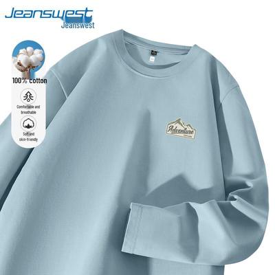 Хлопковая футболка с длинным рукавом American Loose Fit от Jeanswest (Весна 2026)