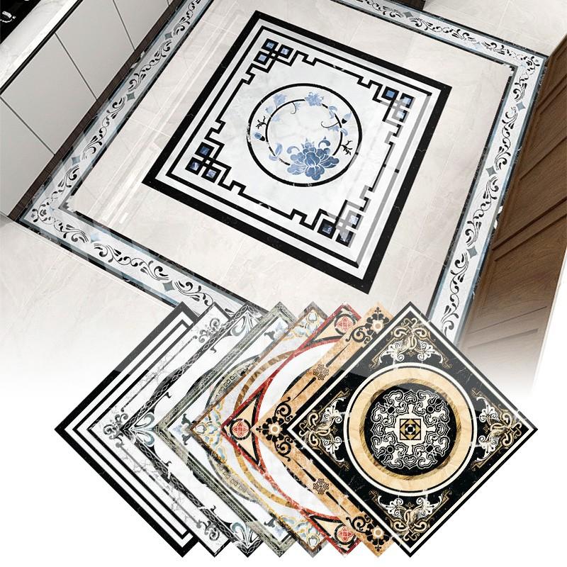 1 шт. самоклеящиеся обои из ПВХ, паркет, мрамор, водонепроницаемые напольные наклейки, квадратные наклейки, нескользящие, для украшения дома