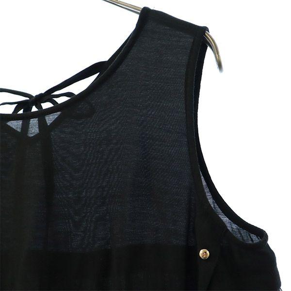 И Кутюр Без рукавов Прозрачный Вырез 38 черный Женский Б/У