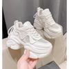 Fashion Women Chunky Sneakers Basket Femme Summer Sneakers Women Vulcanized Shoes Fashion Breathable Thick Sole Ladies Trainers Platform