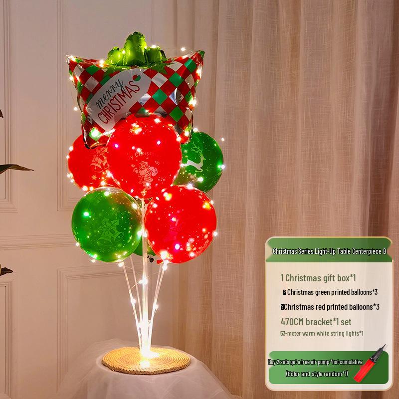 Christmas Luminous Balloon Decorations for Trees, Tables, and Window Displays