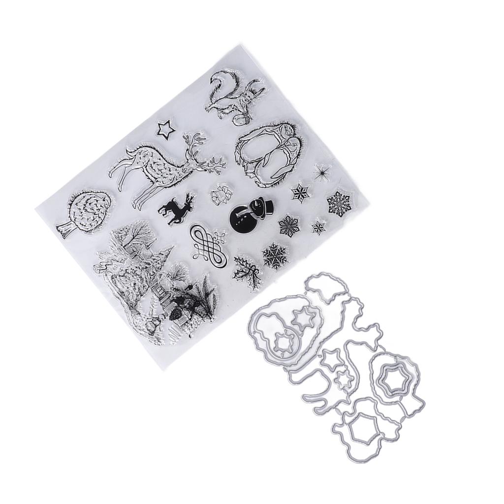 Прозрачный штамп в рождественском стиле, прозрачный, широко используемый, прозрачный штамп с резкой 