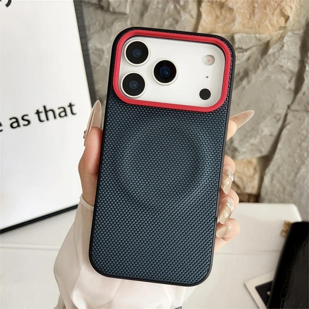 Business Nylon Woven Magnetic Wireless Charging Case For IPhone 17 Pro Max Air 16 15 Plus Shockproof Anti-Fingerprint Slim Cover