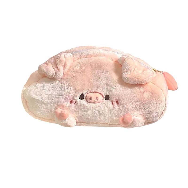 Розовый поросенок плюшевый пенал канцелярская сумка милый школьный пенал для хранения косметики коробка школьные принадлежности обратно в школу