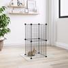 3114034 vidaXL Pet Cage 8 Panels Black 35x35 Cm Steel