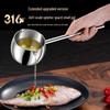 316 Stainless Steel Long Handle Splatter Spoon for Oil Drizzling and Sautéing