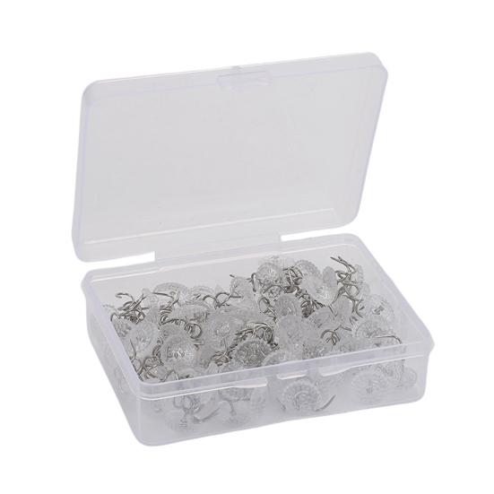 10/20/30/40/50/60/70/80/90/100 шт. Мебельные гвозди-твисты с прозрачными головками для фиксации мебельных чехлов, накидок, оборок для кроватей и других тканей