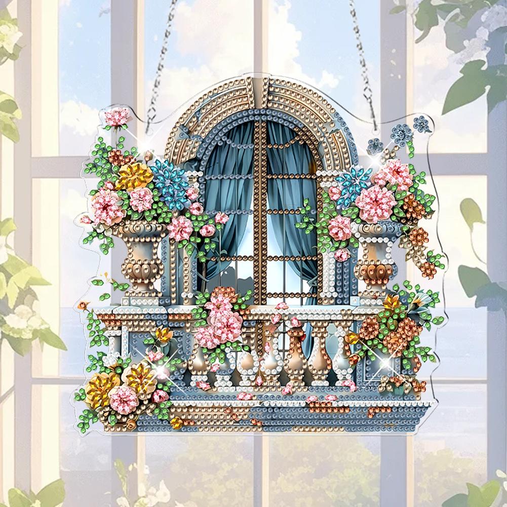 Acrylic Special Shaped Beautiful Pattern 5D DIY Diamond Art Hanging Decorations Diamond Painting Hanging Decorations for Adults