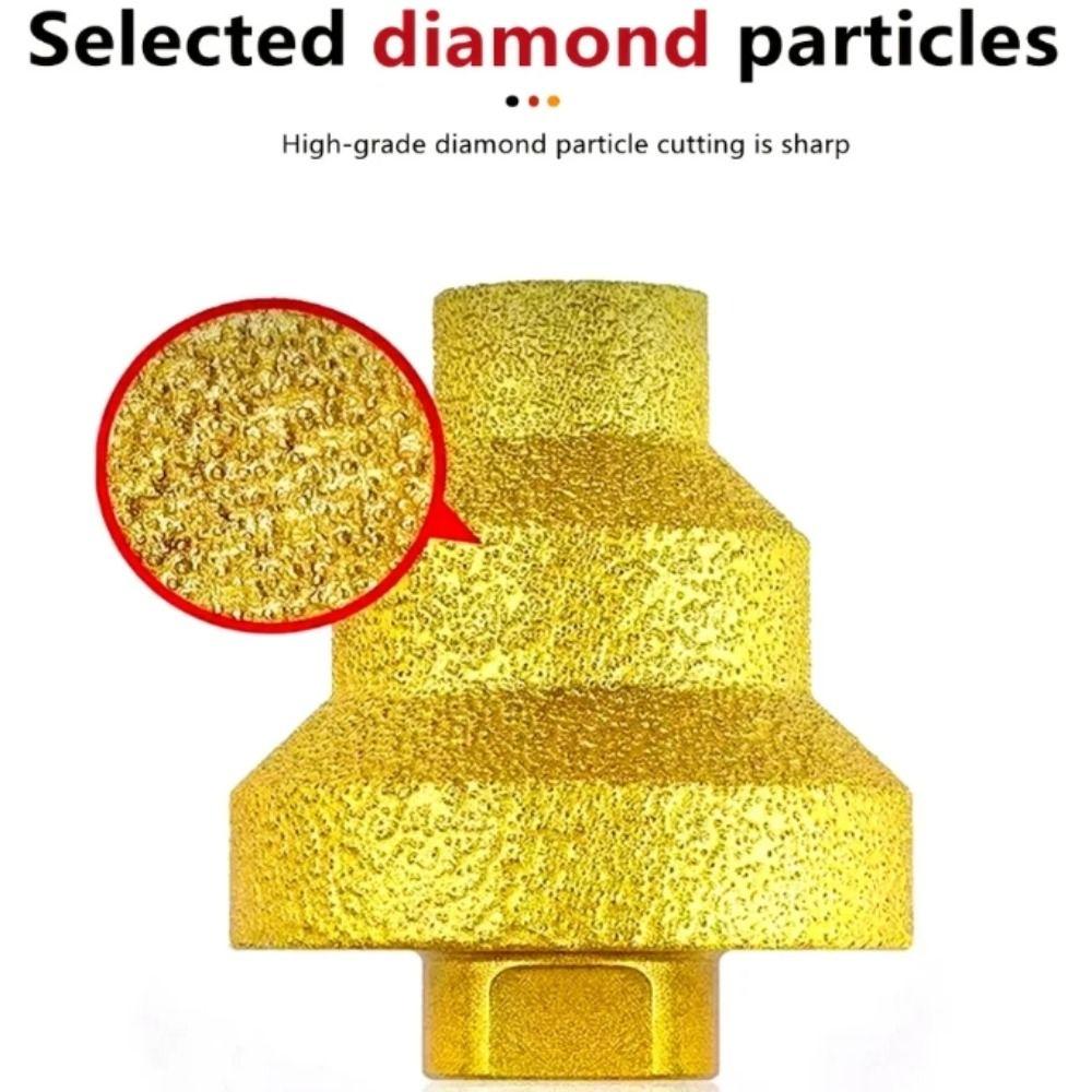 Многоразмерное сверло Adamas с фаской, коническое, паяное, ступенчатое, для стекла