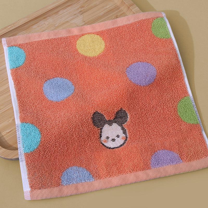 Хлопковое квадратное полотенце 25*25 см, утолщенное домашнее милое мультяшное цветное тканое жаккардовое маленькое квадратное полотенце