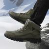 Fashionable Men's Winter Combat Boots with Cotton Lining for Warmth, Outdoor Hiking Boots, and Hunting Men's Ankle Boots
