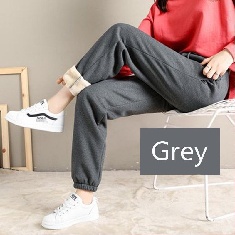 Осенне-зимние женские утолщенные бархатные спортивные штаны, плюшевые женские спортивные штаны на шнурке, мягкие теплые штаны с внутренними карманами