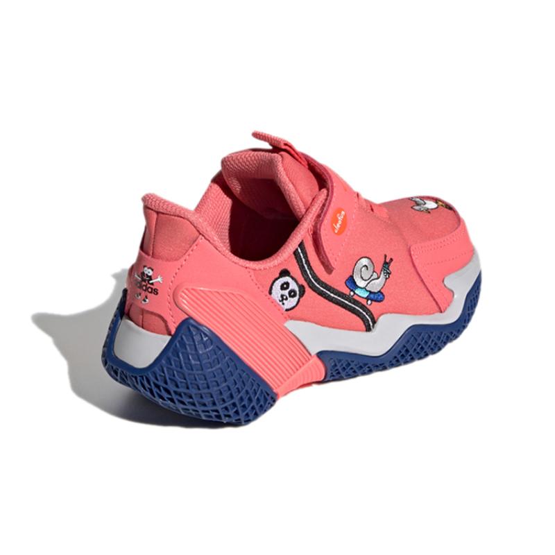 Cleofus x Adidas 4Uture Rnr El K Дышащие Низкие Детские Беговые Кроссовки Розово-голубые Детские Кроссовки FW2415