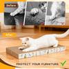 PatiencET Cat Scratching Board 4 Pack, Cardboard Cat Scratcher with Catnips, Flat Double-Sided Cat Scratch Pad for Indoor Small Medium Cats Kittens
