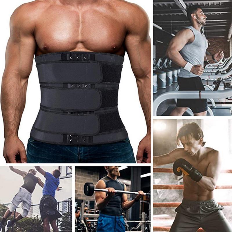Мужской пояс для похудения, тренировочный пояс для живота, корсет, пояс для пота, пояс для сжигания жира, формирователь тела, пояс для похудения