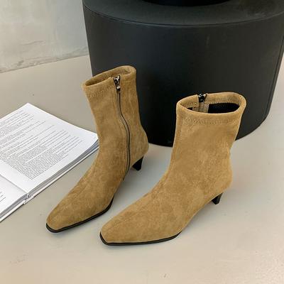 Женские ботинки 2026 Зима Новые Лоферы с острым носком Ретро Британский стиль Теплые ботинки Женские Повседневные Слипоны Женская обувь Botas De Mujer