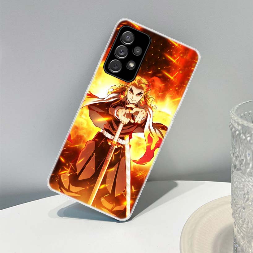 Чехол для телефона Demon Slayer Rengoku Kyoujurou для Samsung Galaxy A72 A71 A52 A51 A42 A32 A22 A21S A12 M12 M21 M30 M31S M51