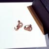 Серьги с легкой инкрустацией бриллиантами, женские, посеребренные, темпераментные, из стерлингового серебра, новые, модные, простые, высокого класса, легкие, роскошные серьги