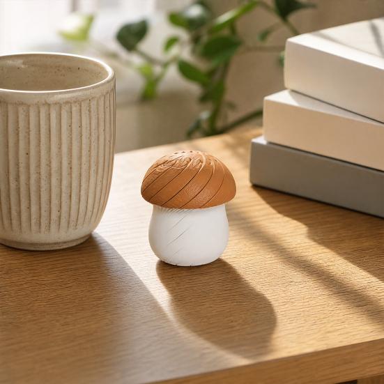 3D Printed Twisting Mushroom Toy, Stress Relief Slippery Mushroom Fidget Toy, Articulated Spiral Rotating Mushroom Toy