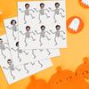 20 шт. Наклейка с черепом на заказ, Персонализированная наклейка с скелетом, Смешная этикетка, Бумажные наклейки с пользовательским лицом, Принадлежность для Хэллоуин-вечеринки