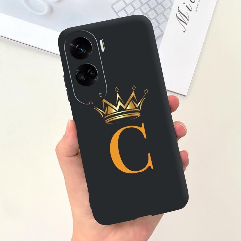 Чехол для Honor 90 Lite CRT-NX1 Милая корона Буквы Чехол для Honor 90 Pro Honor90 Lite Мягкий силиконовый чехол для телефона Для Honor 90 Сумки