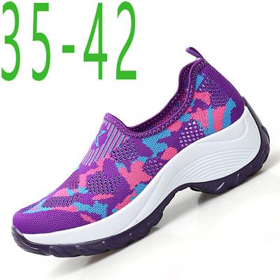 2025 внешняя торговля большой размер туфли-качалки новые летающие тканые большой размер туфли-качалки 2025 спортивные платформенные туфли-качалки повседневные