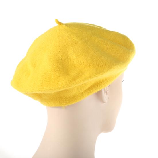 Женский однотонный теплый зимний берет для девочек, шапка-бини французского художника, лыжная шапка