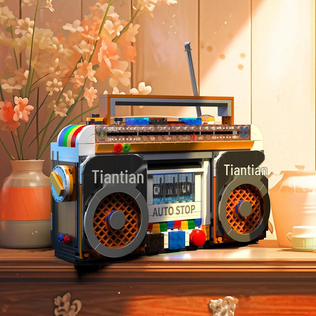 Mini Retro Radio & Fridge Washing Machine Building Blocks Toys - Compatible with Lego, Great Gift for Girls