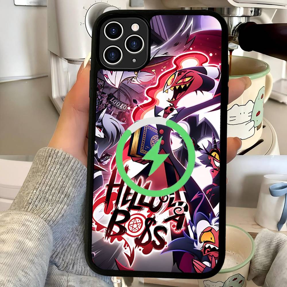 H-Helluva Boss Аниме Магнитный Беспроводной Чехол Для Телефона Для IPhone 17 16 15 14 Plus 13 12 11 Pro Max