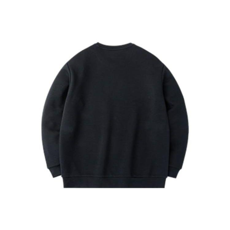 Anta Баскетбольная серия с принтом букв, круглый вырез, длинный рукав, толстовка, мужские топы, черный цвет 152311728-4