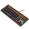 K2 Mechanical Keyboard 87 Keys Layout LED Rainbow Backlit Blue Switches Wired
