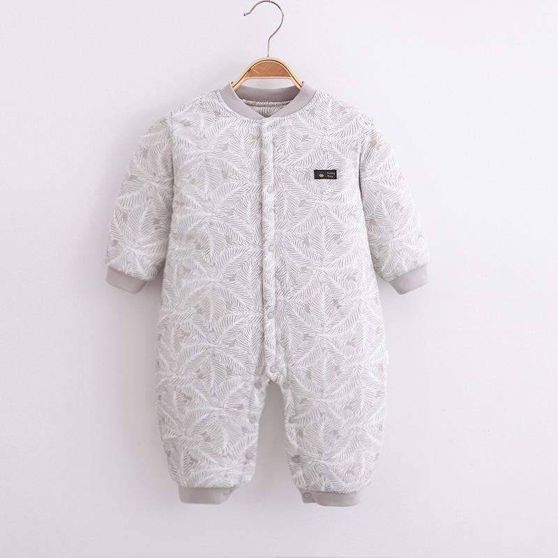 Плотный стеганый хлопковый детский комбинезон для осени и зимы