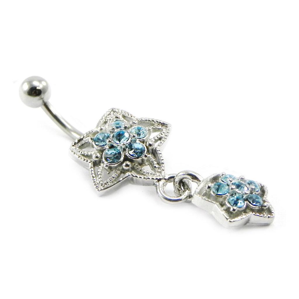 Les Trésors De Lily [I1193] - Бирюзовый пирсинг «Звезды»