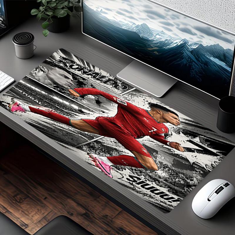 Cristiano Ronaldo Print Mouse Pad, for Keyboard Pad Laptop PC Mat for Office Home Use, Desk Decor, Perfect Birthday Gift for Gamers