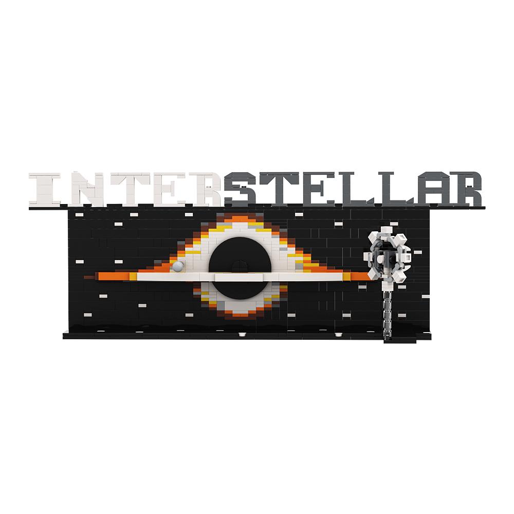 Gobricks MOC Interstellar black hole Creative painting Building Block Educational ToysFor Children Birthday Gift Brick Game