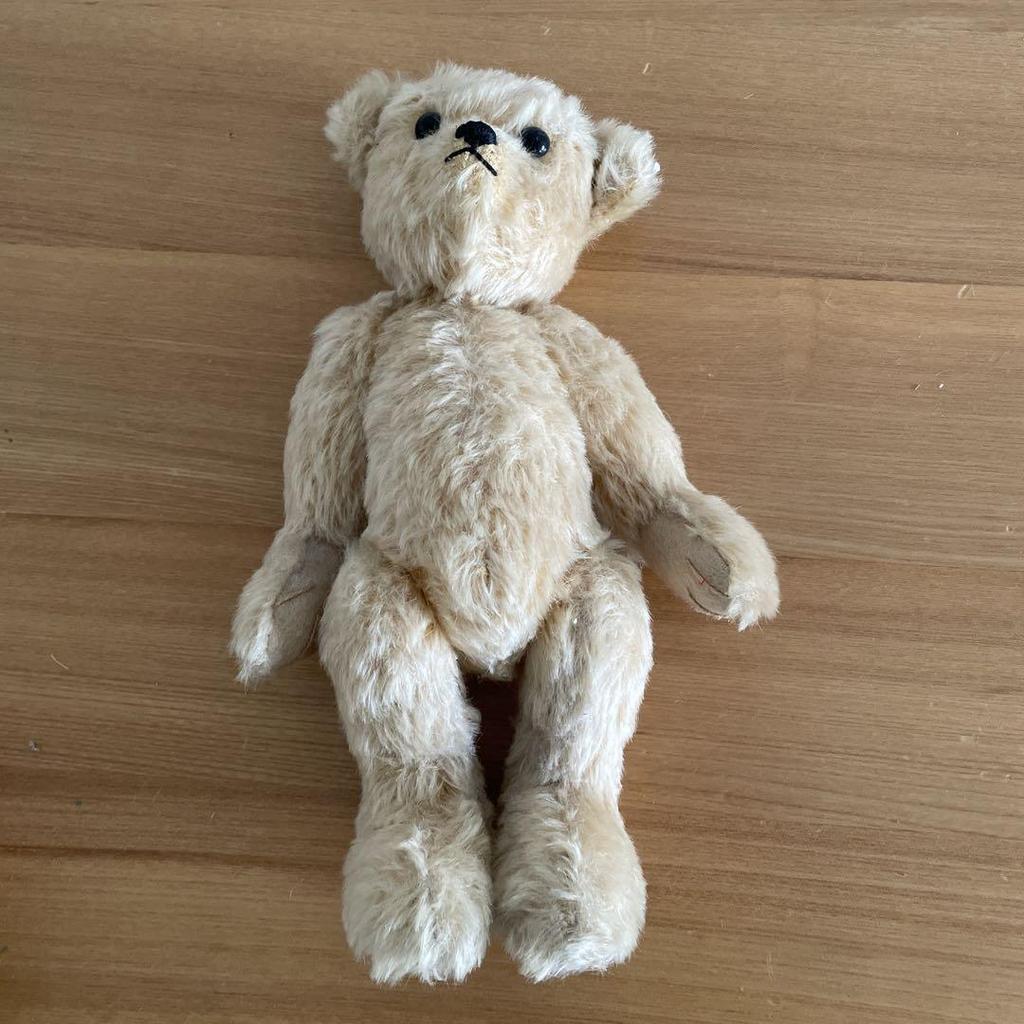 [USED] Antique Teddy Bear, Sitting Bear, Plush Toy, Beige, for Kids