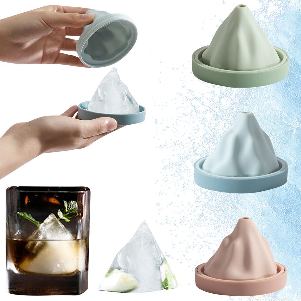 Горные формы для кубиков льда, многоразовые силиконовые формы для айсберга, поднос для шариков из дробленого льда, чайник для виски, коктейлей для кухни, обеденного бара