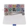 4mm Grommet Tool Kit Multicolor DIY Decorations Eyelet Grommet Kit with Transparent Storage Box