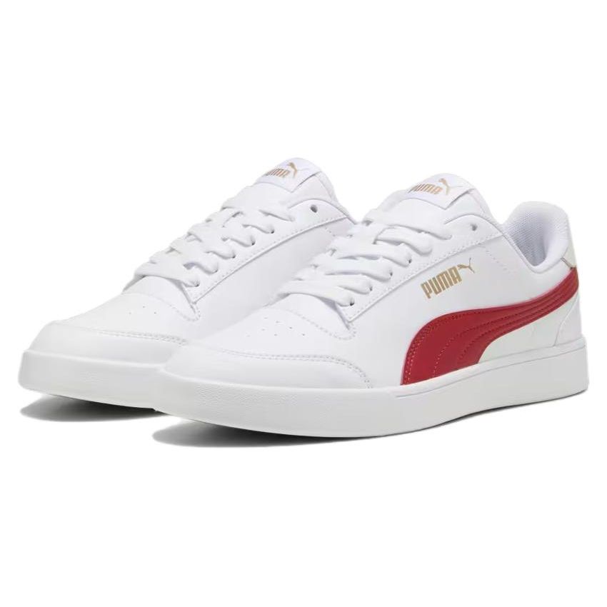 Puma Shuffle Comfortable Shock Absorbing Durable Low-Top Skate Shoes Unisex Sneakers Red White 309668-31