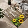 Rustic Wooden Sunflower Floor Mat Home Sweet Home Non Slip Doormat Front Door Porch Farmhouse Entrance Decor Rug