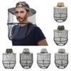 Foldable Fishing Sun Cap Outdoor Sunscreen Insect Proof Cap Summer Bucket Hat  for Men Women