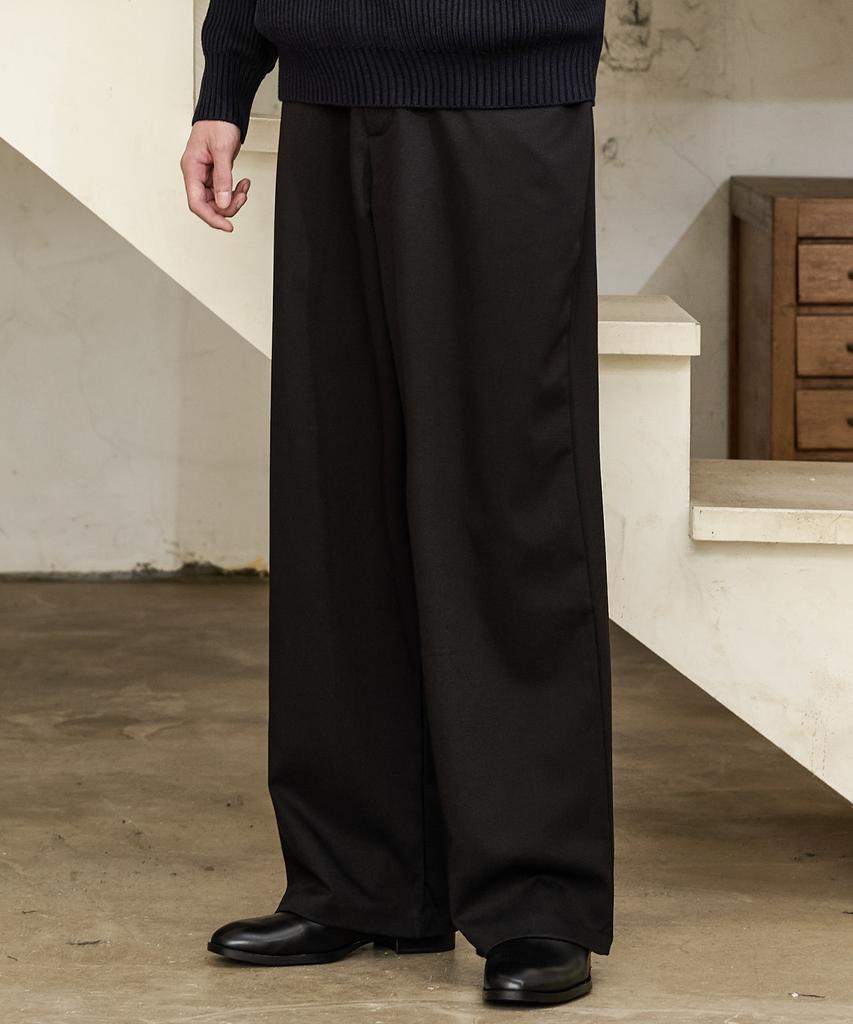 WHOLOVESART Semi-Wide City Slacks Black