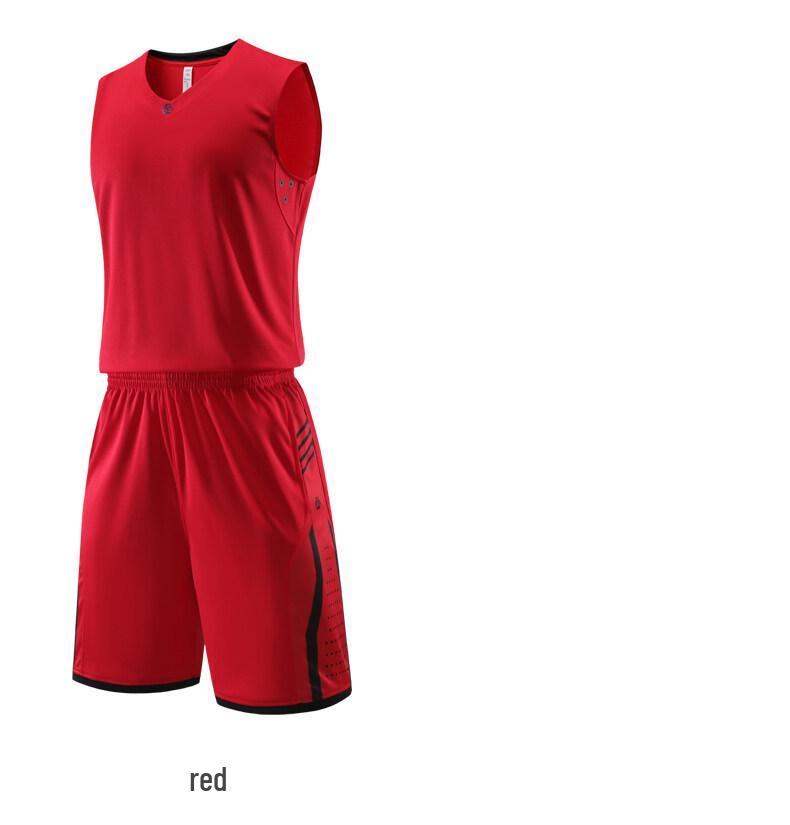 Solid Color Sleeveless Basketball Uniform Set: Vest Style Sports Running Suit