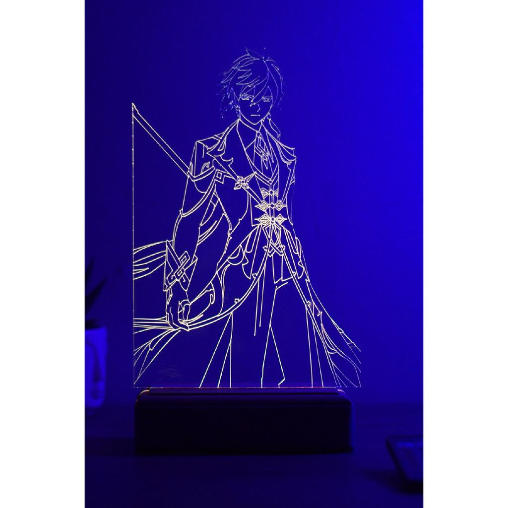 Zhongli Genshin Impact 16-цветный ночник